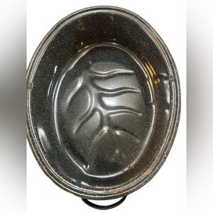 Vintage/Granite Ware/Oval Roasting Pan/Lid/Black